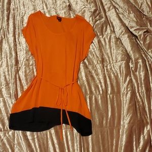 Orange and navy tunic